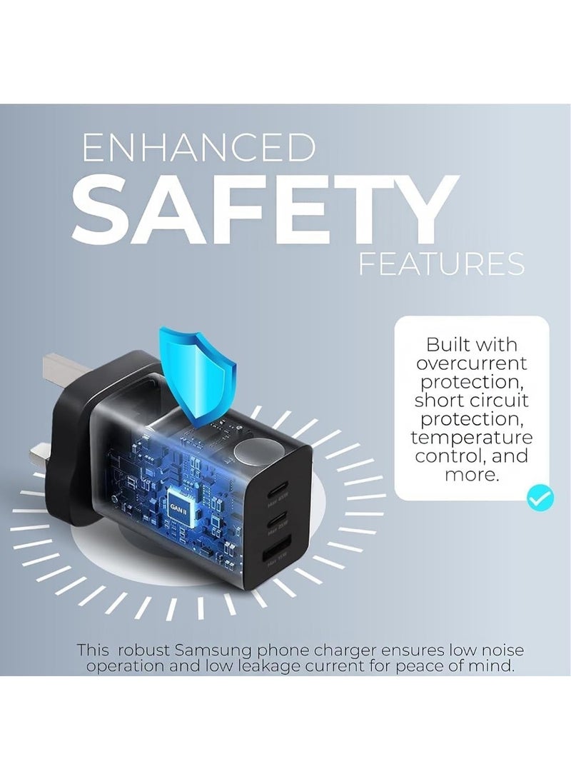 Chappeline CH3 65W Fast Charger with Two PD Ports and One USB Port - Black - Image 4